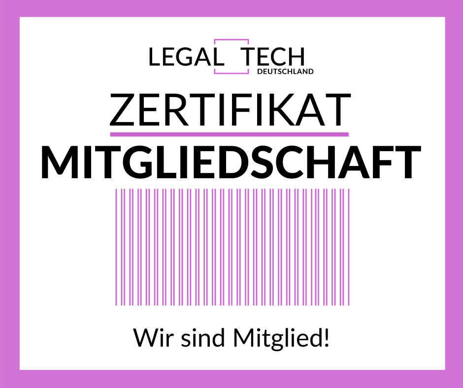 Mitglied im Legal Tech Verband Deutschland e.V. 